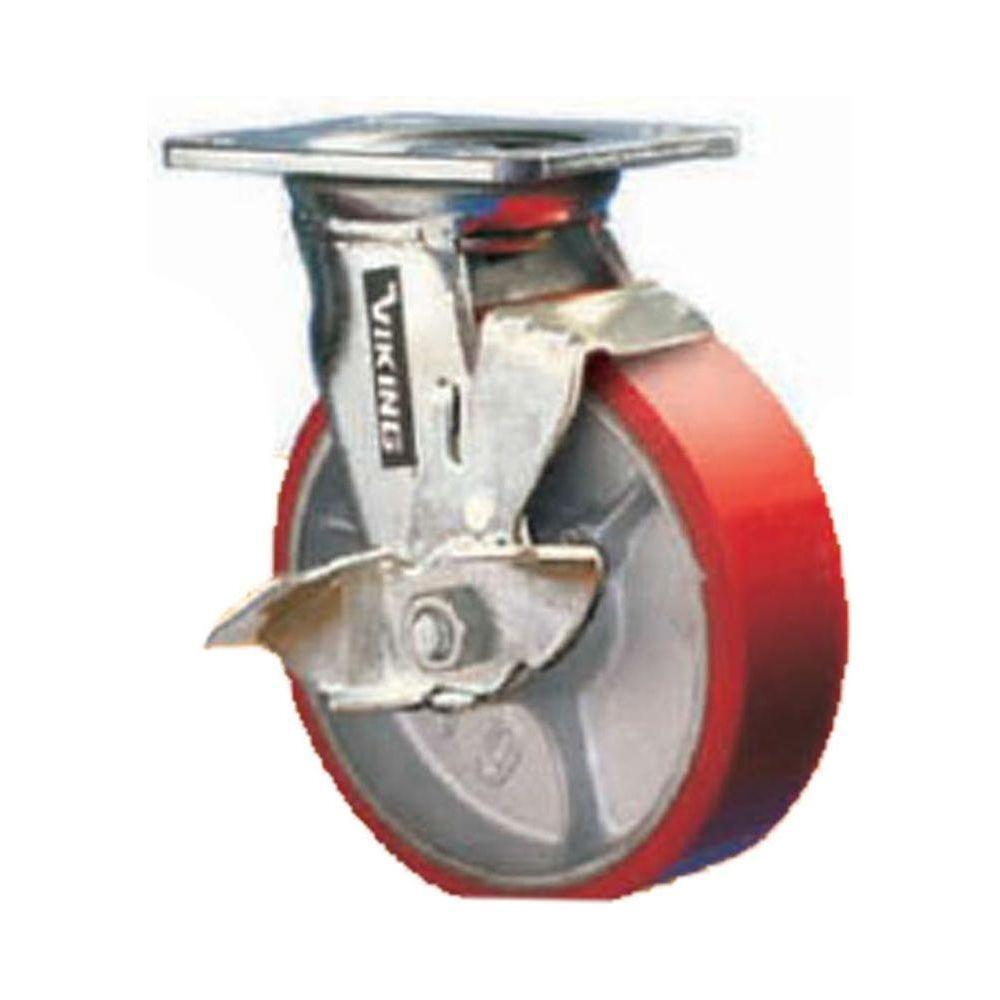 Viking Heavy-Duty PU on Cast Iron Wheel (713) (Swivel w/ Brake) | Viking by KHM Megatools Corp. Viking Heavy-Duty PU on Cast Iron Wheel (713) (Swivel w/ Brake) | Viking by KHM Megatools Corp.
